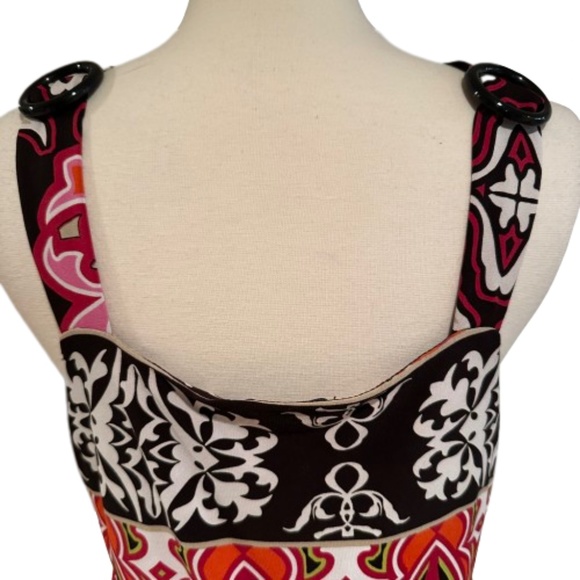 NOTATIONS Maxi Dress Black Multi Color Aztec Print Sleeveless Medium - Picture 4 of 7